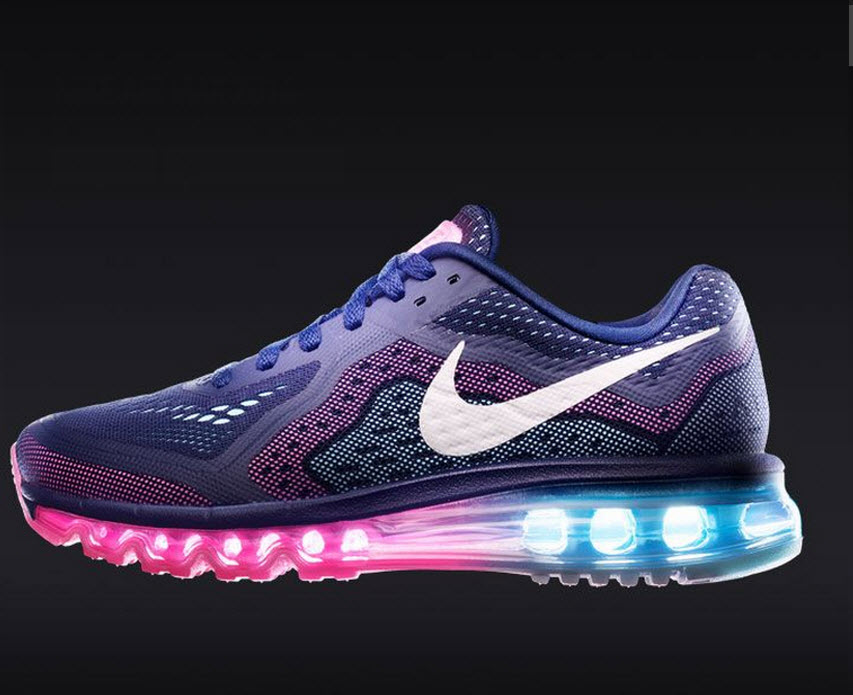 Självlysande Träningsskor Air Max Nike - välj en NIKE swoosh som glöder med hjälp av ultraviolett ljus